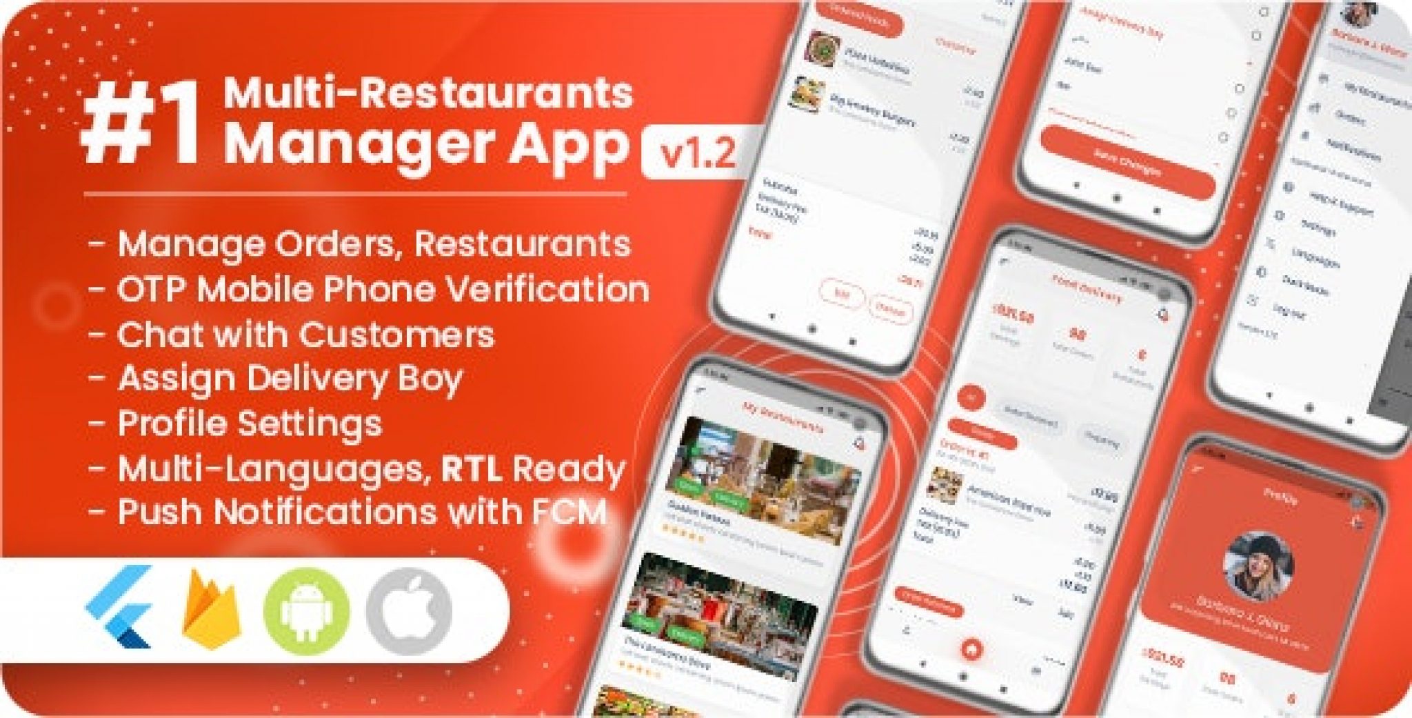 Manager / Owner for Multi-Restaurants Flutter App - Nulled