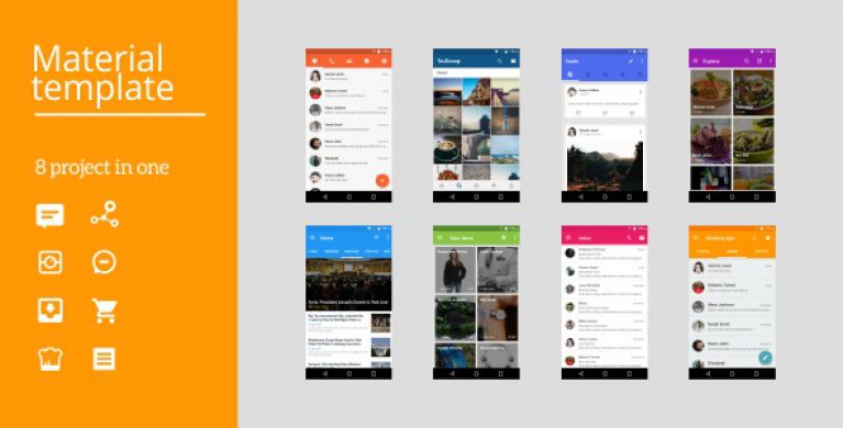 Android Material Ui Template 2 1 Download Free