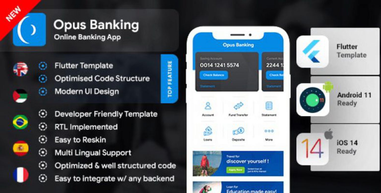 Online Banking Android App + Online Banking iOS App Template – Bank App